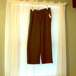 Green linen/rayon pants